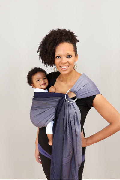 Maya Wrap Blue Ombré Lightly Padded Ring Sling – Woven Wraps
