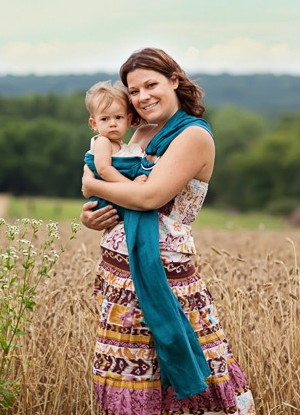 Comfy Joey Sipadan Island Teal Green Linen Ring Sling