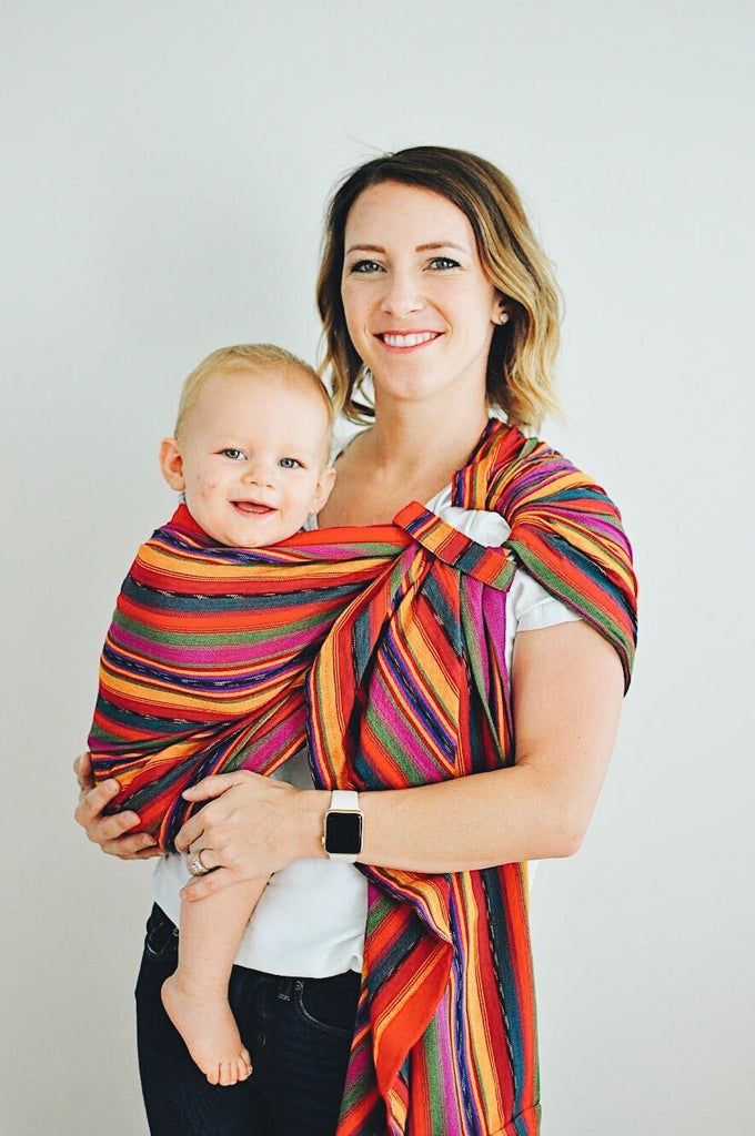 Maya Wrap Bright Stripes ComfortFit Ring Sling