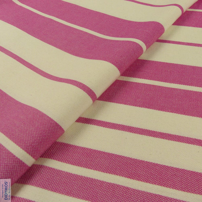 Raspberry and Natural Stripes